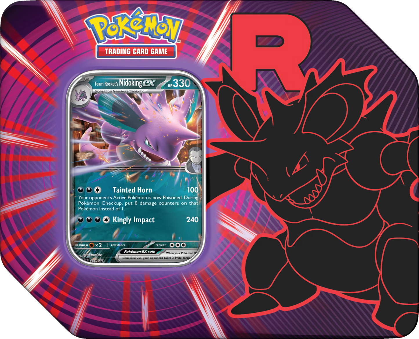 Pokemon Trading Card Game: Team Rocket Tin (Styles May Vary)