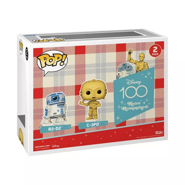 Funko POP! Star Wars: Disney 100 Retro Reimagined R2-D2 & C-3PO Figures - 2pack (Target Exclusive)