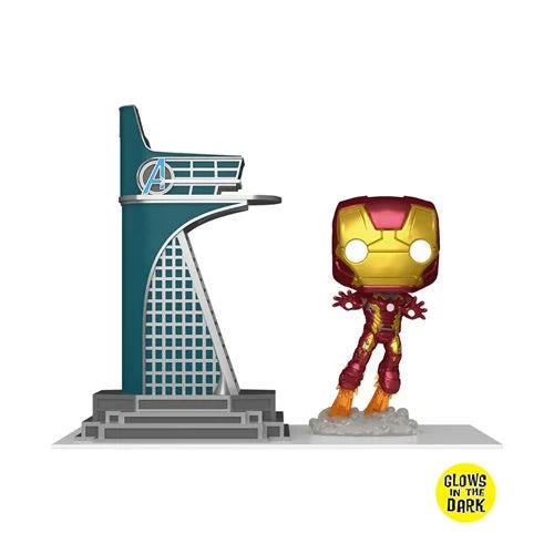 Avengers 2 Iron Man with Avengers Tower Glow-in-the-Dark Funko Pop! Town #35 - Previews Exclusive