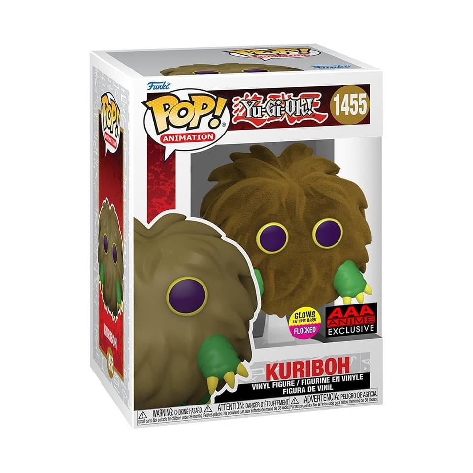 Yu-Gi-Oh! Kuriboh Flocked and Glow-in-the-Dark Pop! Vinyl Figure - AAA Anime Exclusive