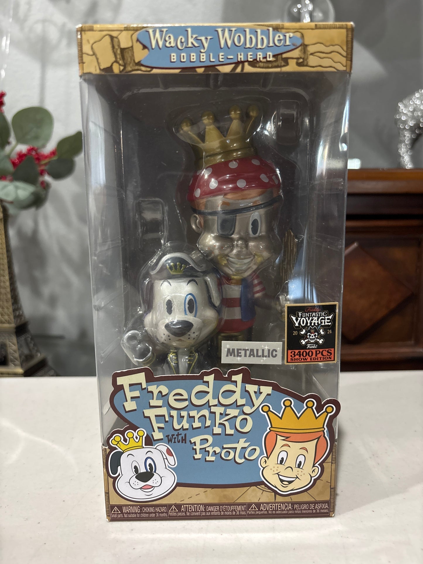 Funko Wacky Wobbler Fundays Funtastic Voyage Freddy Funko & Proto Metallic 3400 pcs Show Edition