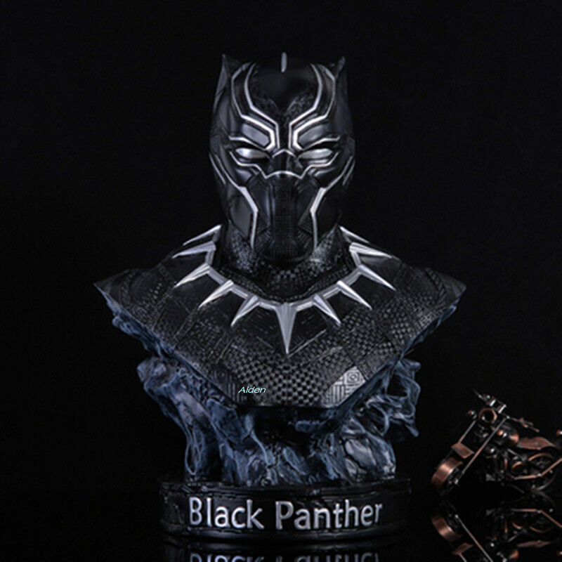 Civil War 1/2 Black Panther Bust Statue Resin Figure Toy Collect Black