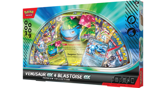 Pokemon Trading Card Game: Venusaur ex and Blastoise ex Premium Collection GameStop Exclusive