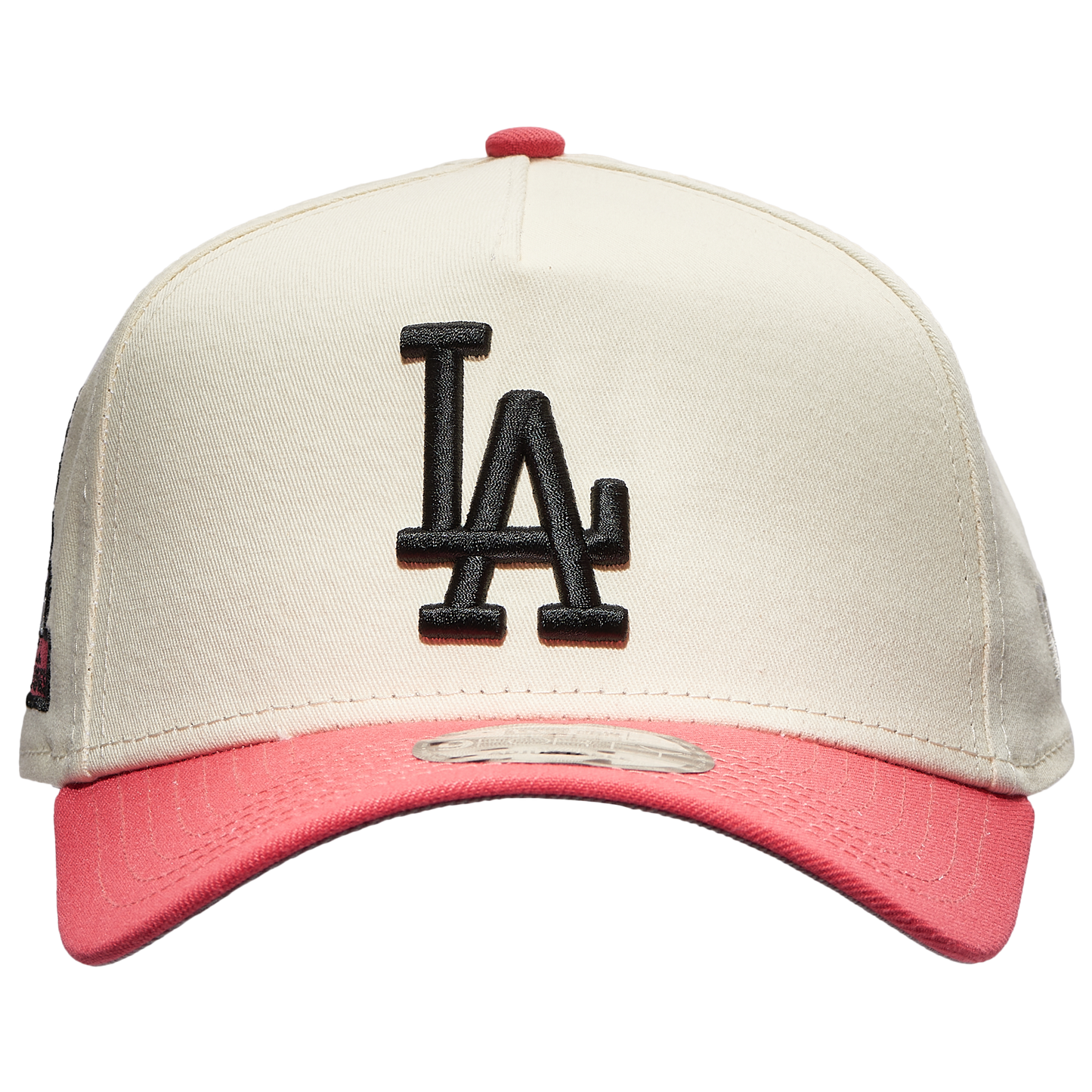 New Era Dodgers 9FORTY AF Chrome & Coral Cap Pink/White