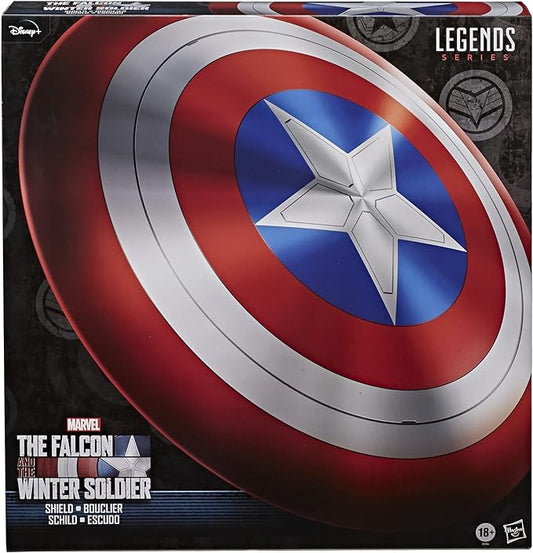 Marvel Legends Series Falcon and Winter Soldier Captain America Premium Role Play Shield, Adult Fan Costume & Collectible Large