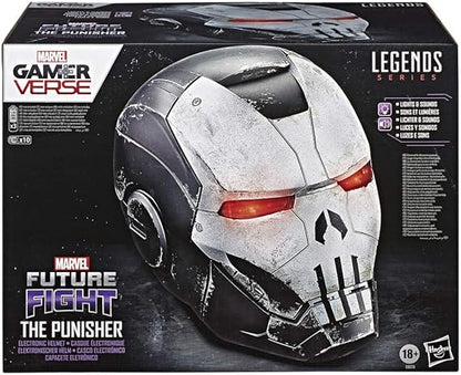 Hasbro Pulse Marvel Legends Gamerverse Series Standard Size LED Light Up Iron Man War Machine Inspired Electronic Helmet, The Punisher