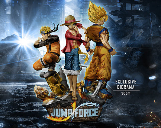 Jump Force Statue Goku Naruto And Luffy