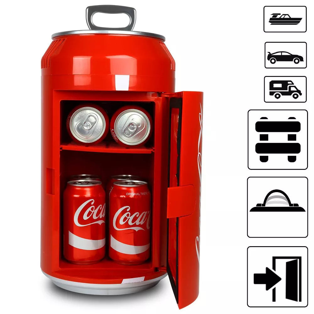 Pre-Order Coca-Cola 8 Can Portable Mini Fridge 12V DC 110V AC 5.4L Cooler - Red (SRP 11,000)