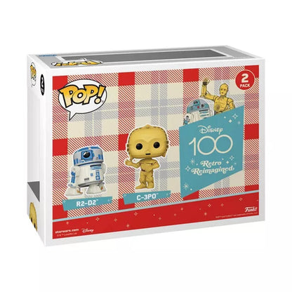 Funko POP! Star Wars: Disney 100 Retro Reimagined R2-D2 & C-3PO Figures - 2pk (Target Exclusive)