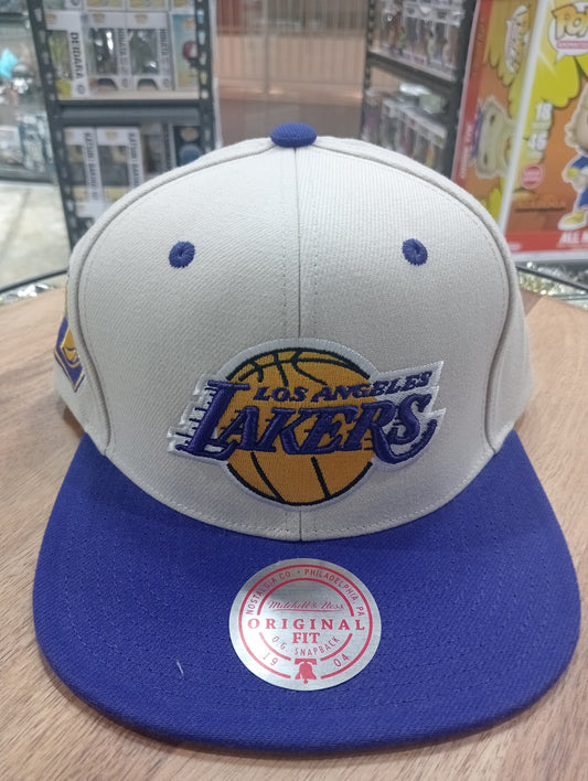 Mitchell & Ness Los Angeles Lakers 2 Tone Classic Adjustable Snapback Hat Cap