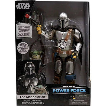 Star Wars Power Force The Mandalorian with Grogu (The Child) Talking Action Figure