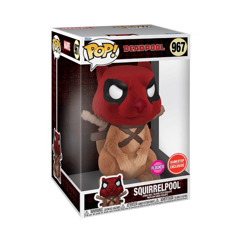 Pop Jumbo! Deadpool Squirrel pool (Flocked) - Gamestop Exclusive