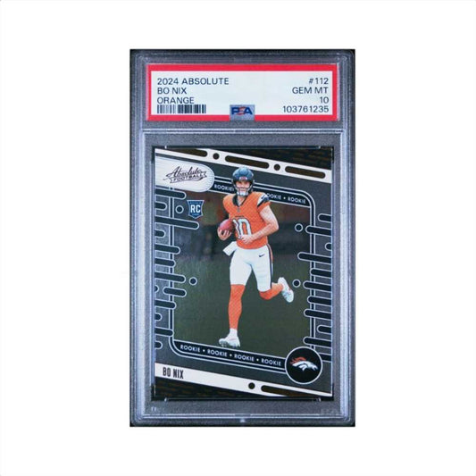 2024 Panini Absolute 112 Bo Nix Orange PSA 10