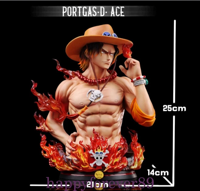 UNO Studio One Piece Portgas·D· Ace Bust Statue Painted 1/4 Scale