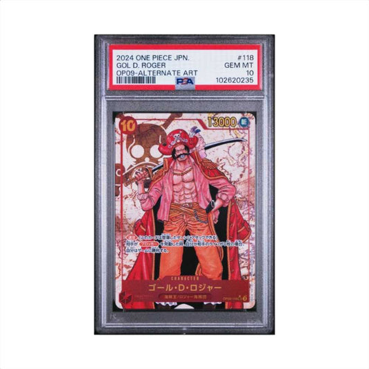 2024 One Piece Japanese Op09-emperors In The New World 118 Gol D. Roger Alternate Art PSA 10