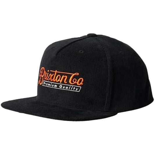 Belford Netplus SnapBack Brixton Corduroy Cap (Black)
