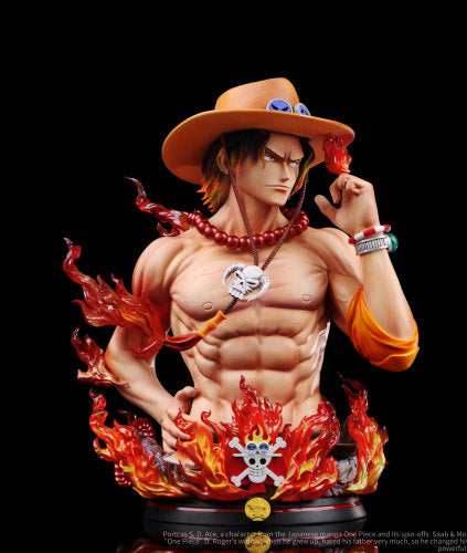 UNO Studio One Piece Portgas·D· Ace Bust Statue Painted 1/4 Scale