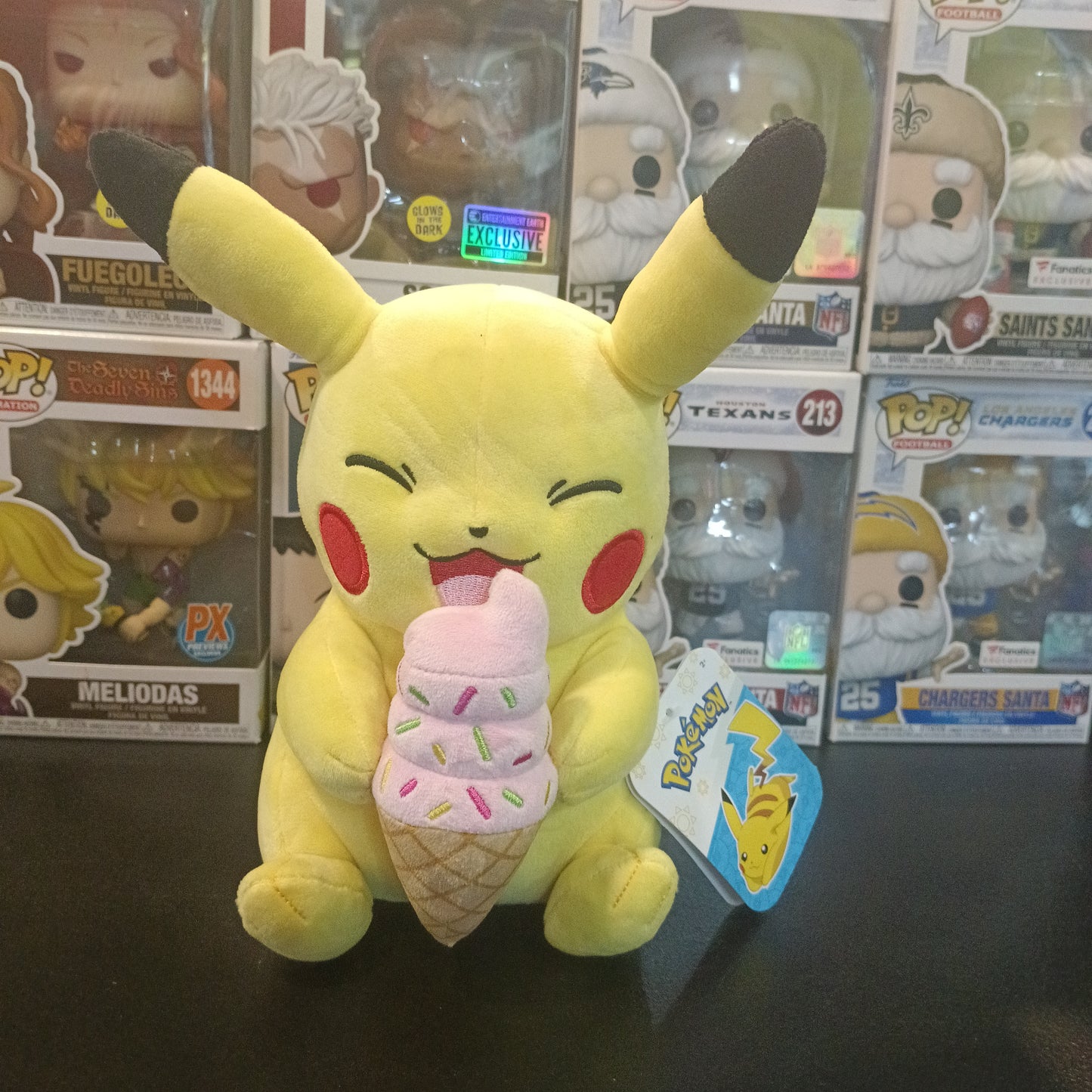 Pikachu with ice cream plush