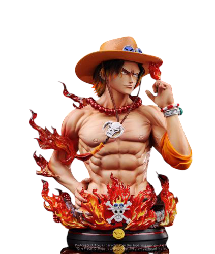 UNO Studio One Piece Portgas·D· Ace Bust Statue Painted 1/4 Scale