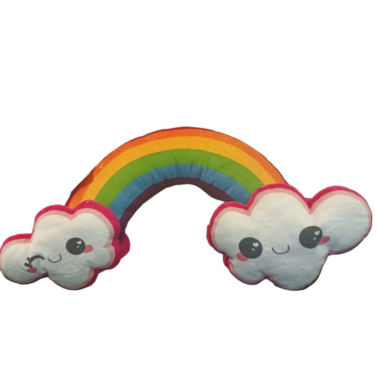 Rainbow cloud pillow plush