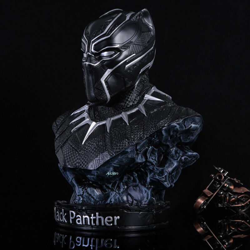 Civil War 1/2 Black Panther Bust Statue Resin Figure Toy Collect Black