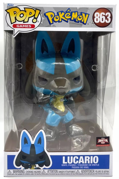 Funko Pop! Games Pokemon Lucario Jumbo Target Con 2022 Exclusive Figure #863