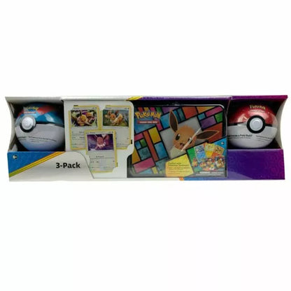 Pokemon Collectors Chest with 2 Poke Balls & 3 Eevee Promo Cards